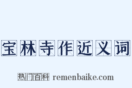 宝林寺作近义词是什么意思的图片